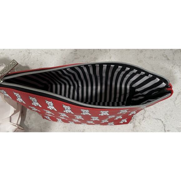 NEW Marc Tetro West Highland Terrier Red Cosmetic Bag Westie Makeup Pouch Scotty - Picture 4 of 4